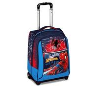 Seven Spiderman Big Trolley School Fixed, Blue, 2 in 1, Dual Use, Trolley and Backpack, Elementary School Backpack, Child, blue, Blu, Casual