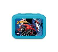 Seven Spiderman Lunch Box, Blue, 850 ml, Heat Resistant, Internal Divider, Dishwasher Safe, Steel Base, School, Sports, Travel, Boy, Girl