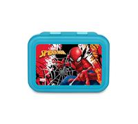 Seven Spiderman Lunch Box, Red, 850 ml, Heat Resistant, Internal Divider, Dishwasher Safe, Steel Base, School, Sports, Travel, Boy, Girl