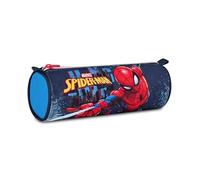 Seven Spiderman Pencil Case School Tombolotto, Blue, Oval Case for Pens, Pencils and Accessories, School Backpack, Elementary School, Child, Blue, Modern
