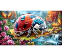 seven-spotted-ladybug 1000-Piece Jigsaw Puzzle for Age 12 Years Kids Challenging Puzzle Games 75x50cm/1000pcs