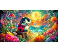 seven-spotted-ladybug 1000-Piece Jigsaw Puzzles Decoration for Family Puzzle Games for Adults Kids 38x52cm/1000pcs