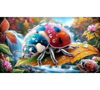 seven-spotted-ladybug 1000 Piece Jigsaw Puzzles for Family Challenging Puzzle Games 75x50cm/1000pcs