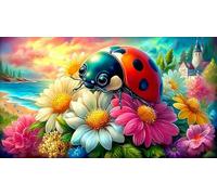 seven-spotted-ladybug 1000 Pieces Jigsaw Puzzles for Family Classic Educational Games Decoration 75x50cm/1000pcs