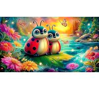 seven-spotted-ladybug 1000 Pieces Recycled Paper Jigsaw Puzzle Impossible Hard Difficult Educational Games for The Whole for Women, Gifts for Men 70x50cm/1000pcs