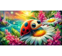 seven-spotted-ladybug 1000 Pieces Recycled Paper Jigsaw Puzzle Impossible Hard Difficult Educational Games for The Whole for Women, Gifts for Men 38x26cm/1000pcs