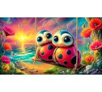 seven-spotted-ladybug 1000Pc Jigsaw Puzzles for Adults and Kids Age 12 Years + Impossible Hard Difficult Great Gift Idea 38x26cm/1000pcs