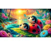 seven-spotted-ladybug Jigsaw Puzzle 1000 Pieces Impossible Hard Difficult Educational Games for Adults Kids Great Gift Idea 70x50cm/1000pcs