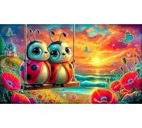 seven-spotted-ladybug Jigsaw Puzzles 1000 Pieces Fun and Challenging Family Game Puzzle Game Great Gift Idea for The Whole for Women, Gifts for Men 38x26cm/1000pcs