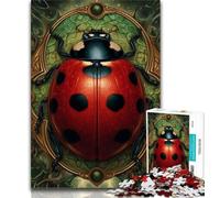 Seven-spotted Ladybug Jigsaws Puzzles 1000 Pieces for Adults Gifts,Challenging Family Activity Games DIY Toy for Home Wall Decor Gifts (50x75cm)