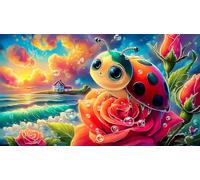 seven-spotted-ladybug Puzzle Game 1000 Piece Recycled Paper Impossible Hard Difficult Challenging for The Whole for Women, Gifts for Men 70x50cm/1000pcs