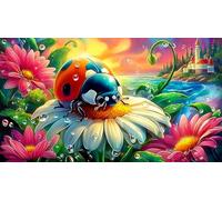 seven-spotted-ladybug Recycled Paper Jigsaw Puzzle 1000 Pieces Great Gift Idea Educational Games for The Whole for Women, Gifts for Men 38x52cm/1000pcs