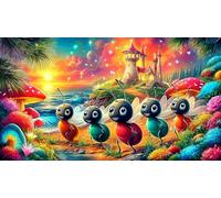 seven-spotted-ladybug Recycled Paper Jigsaw Puzzle 1000 Pieces Great Gift Idea Educational Games for The Whole for Women, Gifts for Men 38x26cm/1000pcs