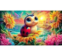 seven-spotted-ladybug Recycled Paper Jigsaw Puzzle 1000 Pieces Great Gift Idea Educational Games for The Whole for Women, Gifts for Men 70x50cm/1000pcs