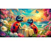 seven-spotted-ladybug Recycled Paper Jigsaw Puzzle 1000 Pieces Great Gift Idea Educational Games for The Whole for Women, Gifts for Men 38x52cm/1000pcs