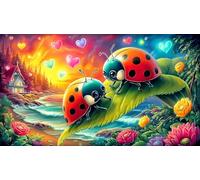 seven-spotted-ladybug Recycled Paper Puzzle 1000 Pieces Fun and Challenging Family Game Puzzle Game for The Whole for Women, Gifts for Men 38x26cm/1000pcs