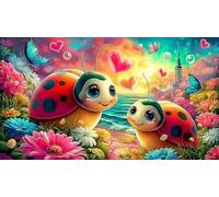 seven-spotted-ladybug Recycled Paper Puzzle 1000 Pieces Fun and Challenging Family Game Puzzle Game for The Whole for Women, Gifts for Men 38x52cm/1000pcs