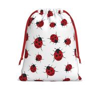 Seven Star Ladybird Print Drawstring Bag wrap, String Pouches, Premium Packaging Bags for Business & Events S