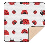 Seven Stars Distinctive Cartoon Cute Red Soft Foam Baby Playmat for Indoor Outdoor Water Resistant Infant Play Activity Mat for Baby Toddler Infant, 50'' x 50''