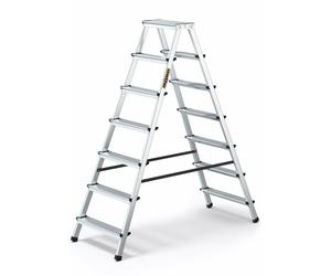 SEVEN-STEP ALUMINUM DOUBLE-SIDED 2x7 HOUSEHOLD LADDER 125 KG