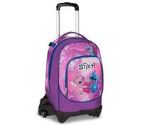 Seven Stitch Trolley Jack, Triple Use, Detachable Backpack, Double Compartment, Concealed Shoulder Straps, Elastic Water Bottle, School and Leisure, Girls and Girls, Purple