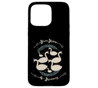 Seven Swans Swimming The 12 Christmas Days Song Rhyme Case for iPhone 15 Pro Max