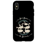 Seven Swans Swimming The 12 Christmas Days Song Rhyme Case for iPhone X/XS