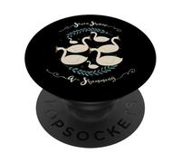 Seven Swans Swimming The 12 Christmas Days Song Rhyme PopSockets Adhesive PopGrip