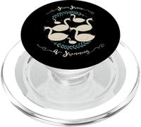 Seven Swans Swimming The 12 Christmas Days Song Rhyme PopSockets PopGrip for MagSafe