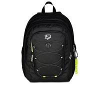 Seven Tech Line School Backpack with Wireless Speaker, Black, Double Compartment, 29 L, Middle and High School, Boy Backpack and Girl Backpack, Black, Taglia unica