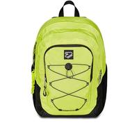 Seven Tech School Backpack, Yellow, Double Compartment with PC Pocket and Bottle Pocket, yellow, Taglia unica, modern