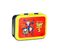 Seven Toy Story Lunch Box 850ml, Snack Divider, Easy Open, Heat Resistant, Dishwasher Safe, Kids Gift, School, Travel, Blue/Red
