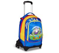 Seven Toy Story Trolley Jack, Triple Use, Detachable Backpack, Double Compartment, Concealed Shoulder Straps, Elastic Water Bottle, School and Leisure, Girls and Children, Yellow/Blue