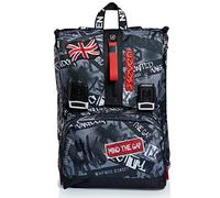 Seven Backpack, KEEP FLAG for Teen, Girls&Boys, Large Capacity, For School, Sport & Free Time, Italian Design, black