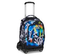 Seven Trolley Jack 8 Wheels BUZZY NOTE BOY, Multicoloured, 34 L, Decomposable, 3 in 1, Multifunctional Pockets, Cross-over System, Telescopic Bar, Elementary and Middle School, Child, Boy
