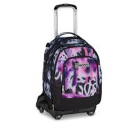 Seven Trolley Jack 8 Wheels Detach BUZZY NOTE GIRL, Black, 34 L, Decomposable, Detachable Backpack, 4 in 1, Cross-over System, Multifunctional Pockets, Elementary and Middle School, Girl,