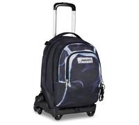 Seven Trolley Jack 8 Wheels Detach SHADOWS OF COLOR, Black, 34 L, Decomposable, Cross-over System, Detachable Backpack, Side Bottle Pocket, Elementary and Middle School, Children, Boys