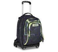 Seven Trolley Jack 8 Wheels Detach SHADOWS OF COLOR, Black, 34 L, Decomposable, Cross-over System, Detachable Backpack, Side Bottle Pocket, Elementary and Middle School, Children, Boys