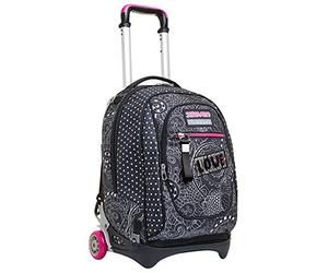 Seven Trolley New Tech, Yantry Girl, Black, 3in1 Detachable Backpack, School and Travel