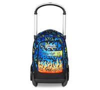Seven Trolley School Detachable Tyre, Blue, Backpack with 40 L Detachable Trolley, Maxi Wheels and Crossover System, Handling and Resistant, Elementary and Middle School, Girl Backpack, blue, Taglia