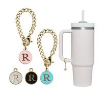 Seven Uncles 4PCS Letter Accessories for Stanley Cup, Initial ID Handle Charm for Modern Tumbler, Fits All Water Cup Handles