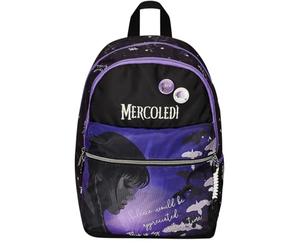 Seven Wednesday School Backpack - Be The Strange You Want To - Double Compartment Backpack - Bottle Pocket, Girl Weekday Backpack - Maxi Capacity, purple, Taglia unica, Rucksack Backpacks