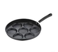 Seven Well Cast Iron Pancake Pan For Use On Gas, Electric, Induction Cooktops And Oven, Allows Cooking Multiple Pancakes With Recipe