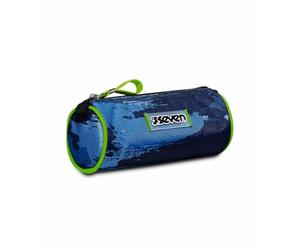 Seven Wet Color BOY School Pen Holder, Blue - Spacious, Mono Compartment - Children's School Pencil Case - Elementary School, Middle School, Blue, Taglia Unica, School