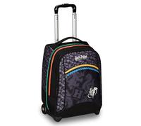 SEVEN Wizarding World Big School Trolley, Grey, Harry Potter, Double Compartment, Bottle Pocket and Crossover System, Travel School Backpack, Child Boy, Multi-Coloured, Taglia Unica, Modern