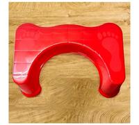SEVEN4-UK Red Squatting Toilet Stool - 7 Inch Non-Slip Bathroom Step for Proper Toilet Posture, Relieves Constipation & Bloating Ergonomic Design for Faster, Healthier Digestive Relief