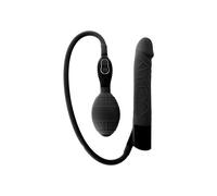 Sevencreations vibrating real dildo black inflatable, Width 140 mm, Length 250 mm, Depth 55 mm, Department Couple, Color Black