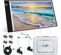 SevenFish Diamond Painting A4 LED Light Pad, Ultra-Thin Adjustable Brightness Diamond Art Light Board Tracing Light Box for Drawing Sketching Animation Stenciling 5D Diamond Painting Tools