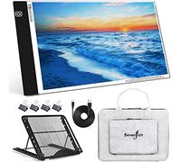 SevenFish Diamond Painting Tools A4 LED Light Pad, Stand, Handbag, USB Powered Ultra-Thin Adjustable Brightness Light Board Light Box for Drawing, Tracing, Sketching, 5D Diamond Art Painting