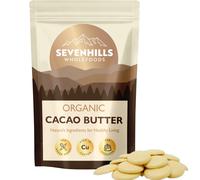 Sevenhills Wholefoods Organic Cacao Butter, Rounds 200g, for Culinary and Beauty Uses